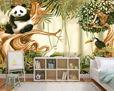 Schattig Panda Babykamer Behang