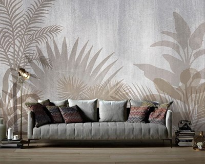Palmboom Gedessineerd Behang