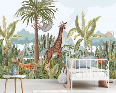 Giraffe thema-safari behang