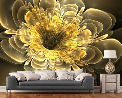 Gouden Kleur 3D Behang