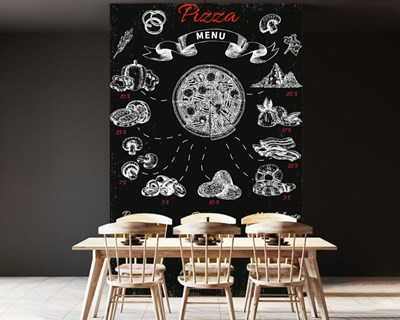 pizza menu thema behang