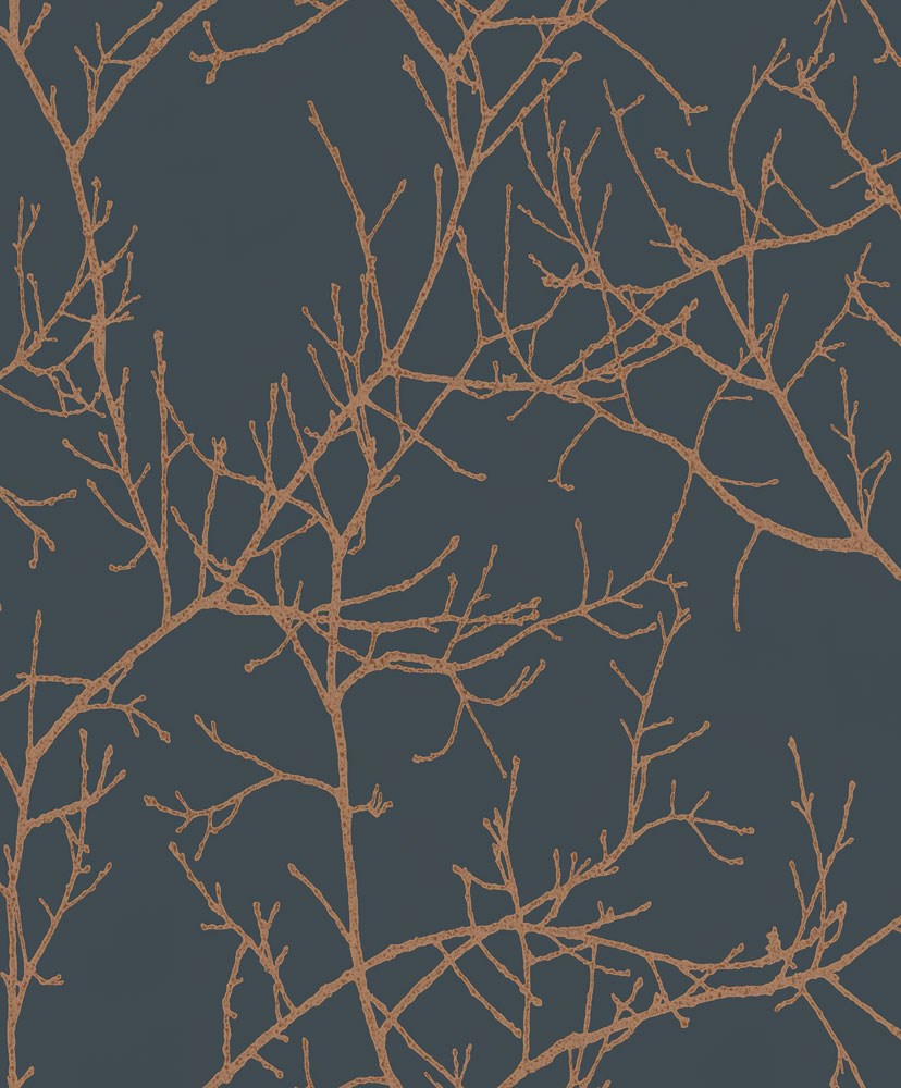 ontbladerde boomtakken behang