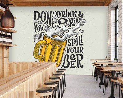 muurschildering met bierthema