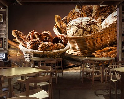 brood en bakkerijproducten behang