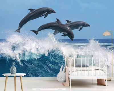 dolfijn vis thema muurschildering