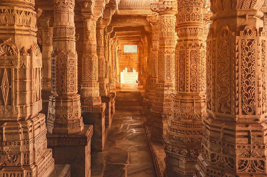 Ranakpur Jaın tempel behang