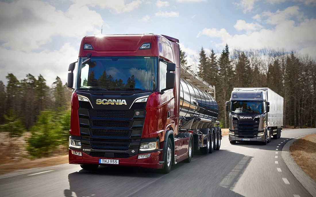 Scania Vrachtwagen Geïllustreerd Behang 
