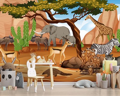 Afrikaanse Natuur Dieren Themabehang