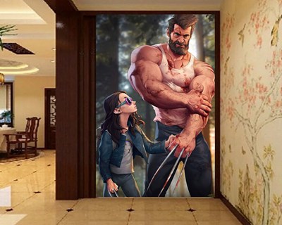 Wolverine en dochter themabehang