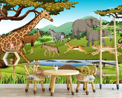 Wild Natuur Leven Thema-Behang 