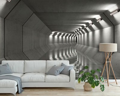 3D Tunnel Weergave Behang