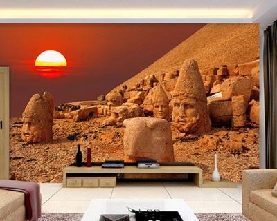 Nemrut berg geïllustreerd behang