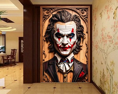 Joker geïllustreerd behang 