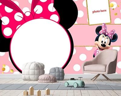 Minnie Mouse Geïllustreerd Behang