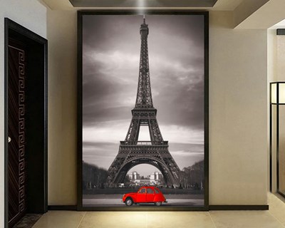 behang met uitzicht op de Eiffeltoren