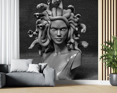 Medusa standbeeld behang