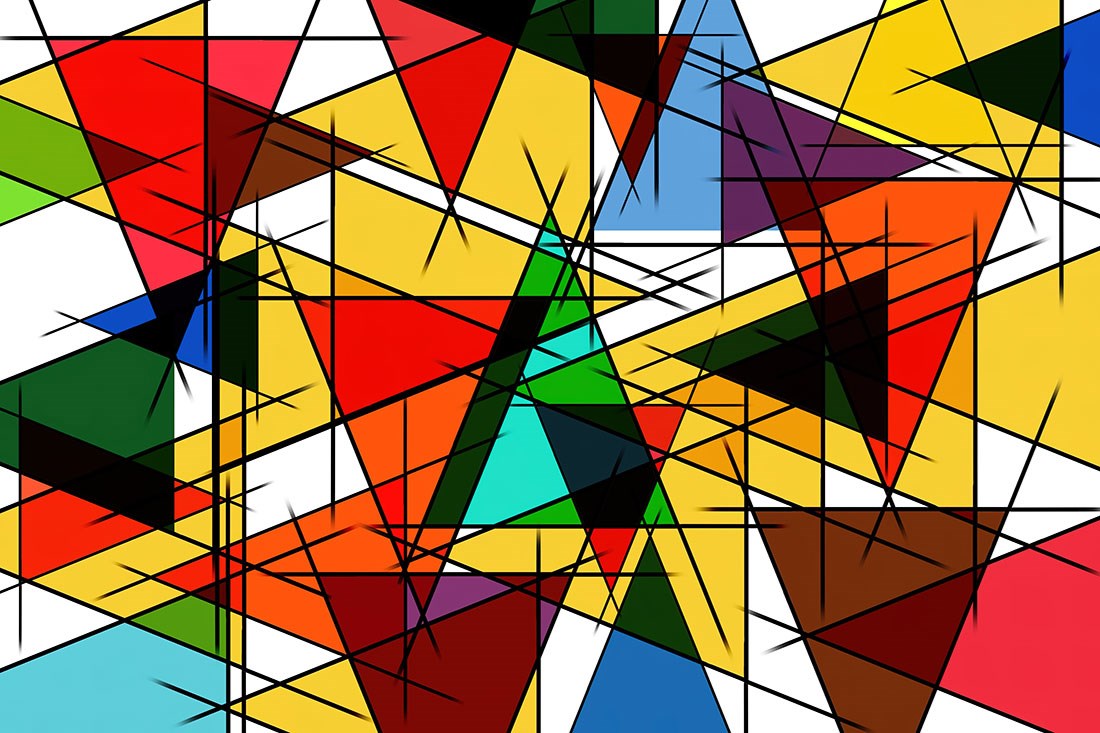 abstract geometrische vormenbehang