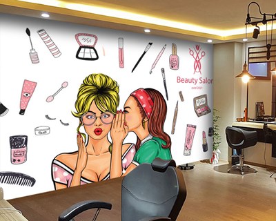 behang voor schoonheidssalon