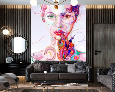 kleurrijk abstract vrouwenbehang