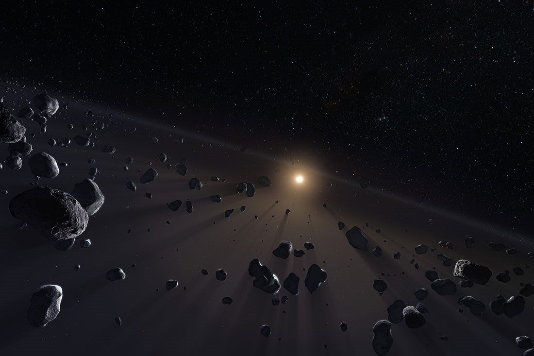 zonnestelsel asteroïdengordel behang