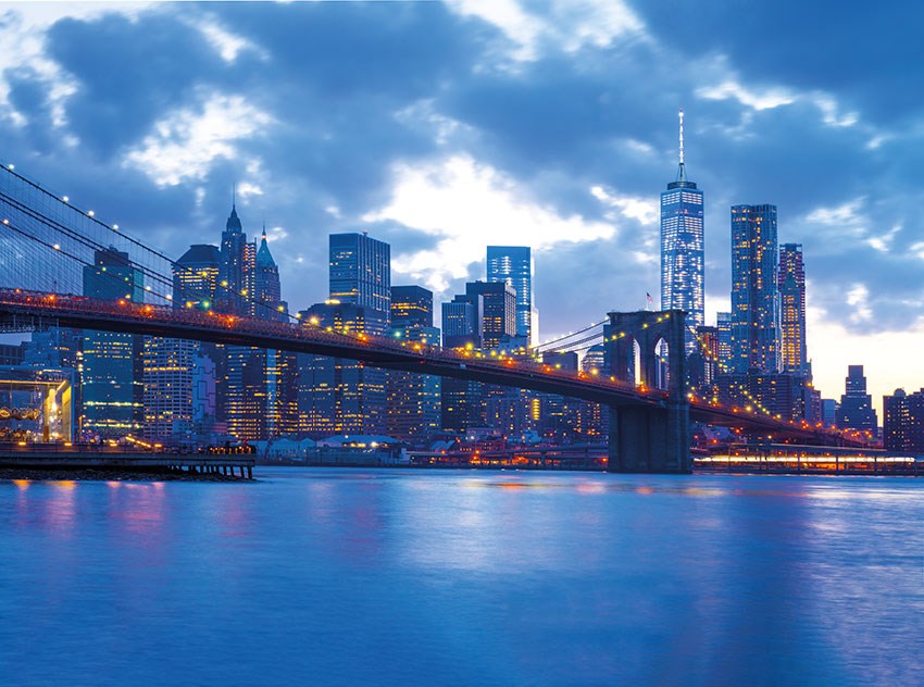 Brooklyn Bridge geïllustreerd behang