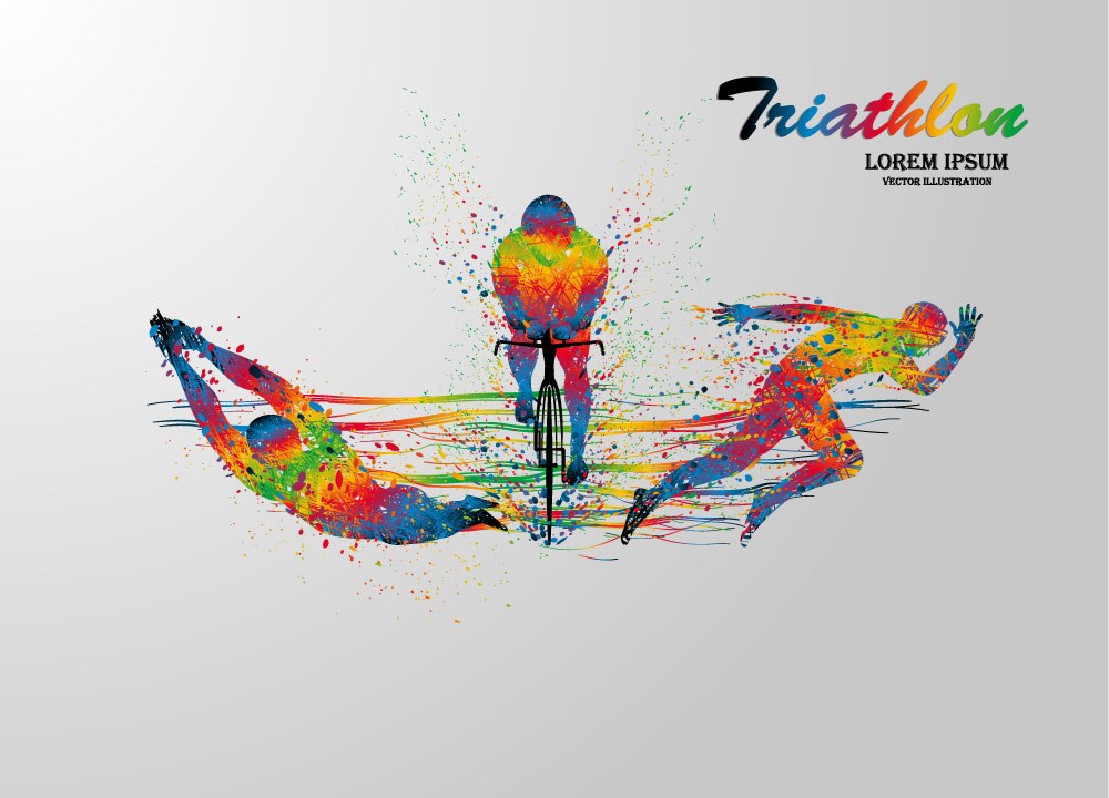 Triathlon Thema-Behang