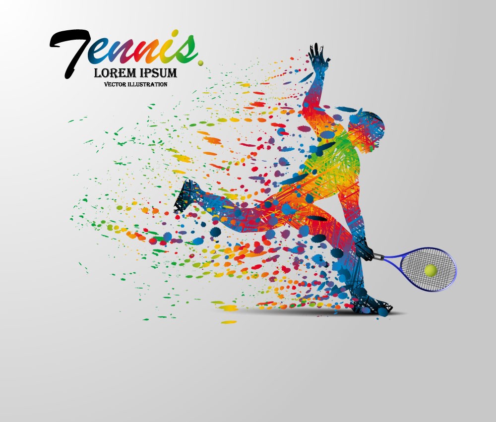 Tennis Sport Thema-Behang