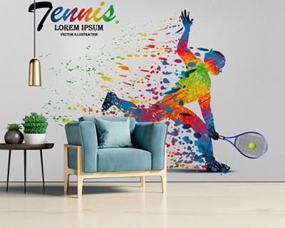 Tennis Sport Thema-Behang