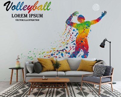 Volleybal Sport Thema-Behang