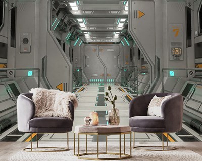 Space Shuttle Interieur Behang