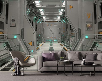 Space Shuttle Interieur Behang