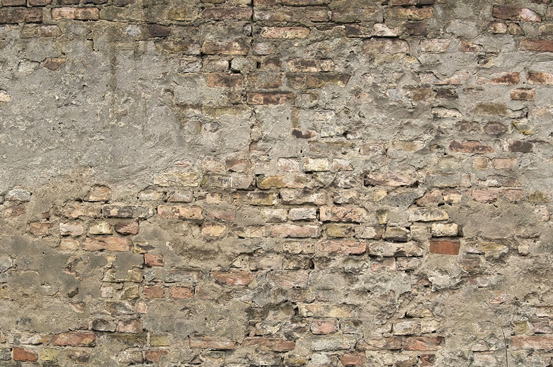 Oude bakstenen muur structuurbehang