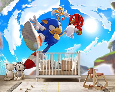 Sonic-behang in de kinderkamer