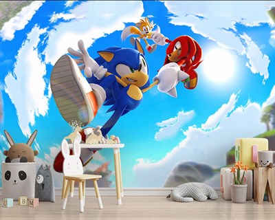 Sonic-behang in de kinderkamer