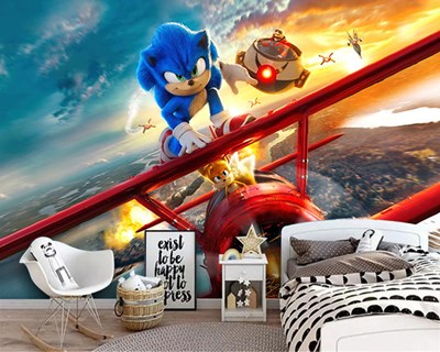  Sonic Geïllustreerd Kinderkamer Behang 