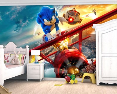  Sonic Geïllustreerd Kinderkamer Behang 