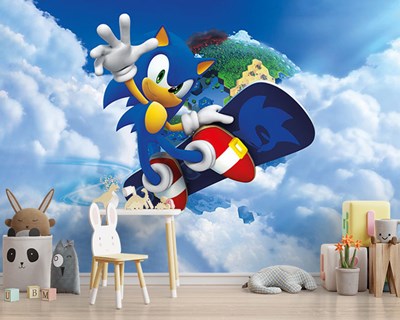 Sonic thema kinderkamer behang