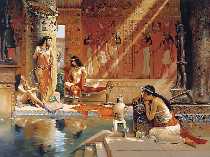 Oud Egyptisch Geïllustreerd Behang