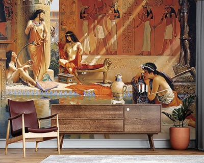 Oud Egyptisch Geïllustreerd Behang