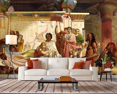 Marcus Antonius en Cleopatra Schilderij Behang