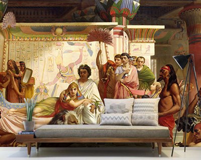 Marcus Antonius en Cleopatra Schilderij Behang