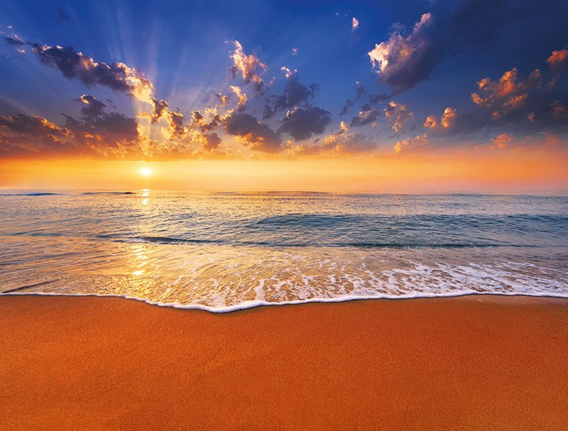 Zonsondergang Strand Landschap Behang 