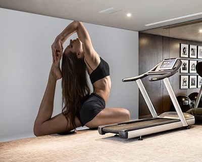 Pilates Vrouw Geïllustreerd Behang 
