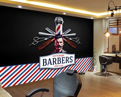 Barbershop Thema-Behang 