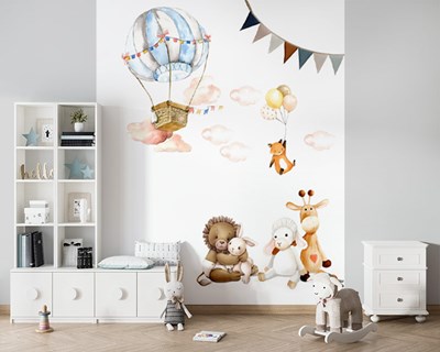 Dieren themabehang voor babykamer 