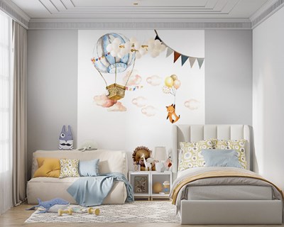 Dieren themabehang voor babykamer 