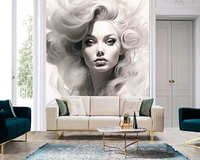 Cool Haar Vrouw Behang 
