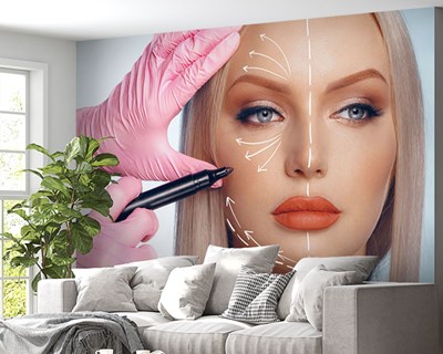 Wandbekleding met het thema 'Facelift'