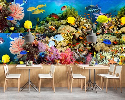 Onderwaterleven-thema behang 