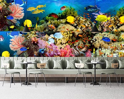 Onderwaterleven-thema behang 